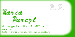 maria purczl business card